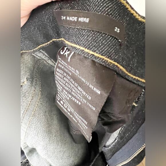 3x1 Made Here Anthropologie Joni Dark Wash High Rise Wide Leg Ankle Jean Size 25 - Picture 4 of 8